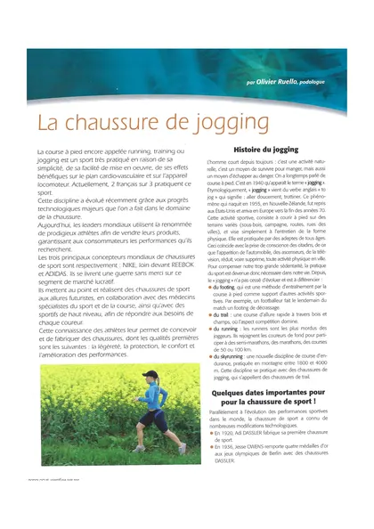 Article « La chaussure de jogging », page 16
